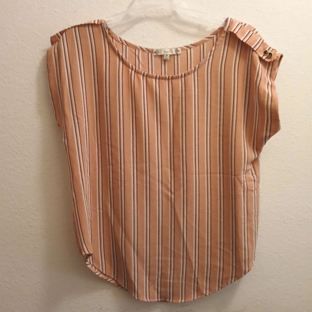 Iris Blouse Top Women's Size M Stripe